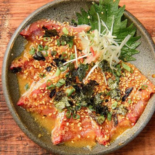 寒ブリの胡麻だれポン酢