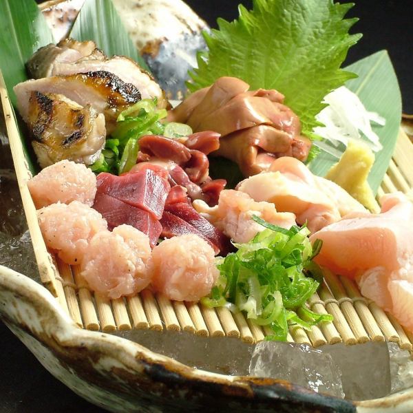 本日の地鶏の低温調理盛合せ