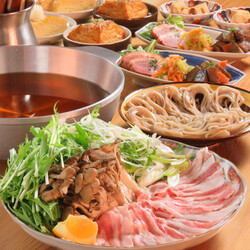 【ネギしゃぶ鍋コース＋2時間飲み放題】三原豆腐店のまぼろしの厚揚げや〆そばetc…全6品