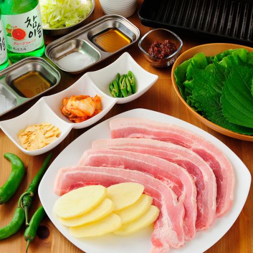 [Speaking of Korean food◇] Rei dining Samgyeopsal set 2,300 yen per person (tax included) *2 servings ~