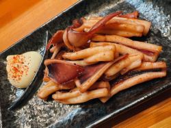 Grilled squid with salt