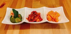 Assortment of 3 types of kimchi