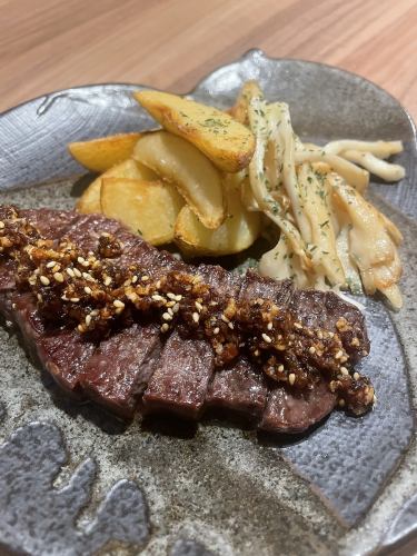 道産サーロインのステーキ