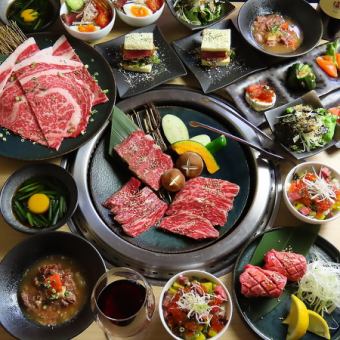 【金曜~土曜みなほの贅沢コース】しんきん牛を味わうサーロインや厚切り牛タン込！全11品