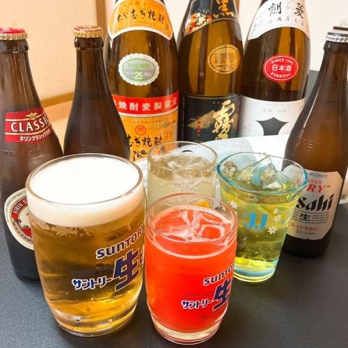 当店では幅広いドリンクを取り揃えております◎