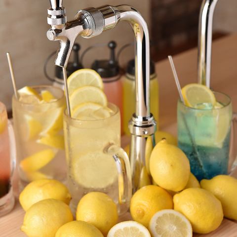 All-you-can-drink tabletop lemon sour for 500 yen (550 yen including tax) for 60 minutes!