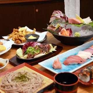 [Super luxurious] 10 dishes in total including blackthroat seaperch, A5 rank Wagyu beef marbled tataki, 7 kinds of sashimi, etc. ★ Kuroshishi course ⇒ 7700 yen