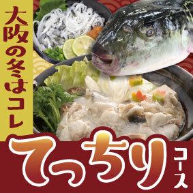 【期間限定】お造り氷山盛付！てっちりメインで楽しめる！■てっちりコース■⇒4950円