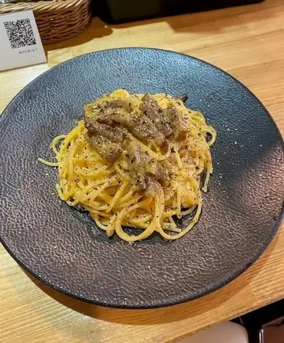 自家製ベーコンカルボナーラ