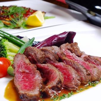 [Beef steak and sashimi creative course, 9 dishes total] All-you-can-drink for 2-3 people for 2 hours! 5000 yen ⇒ 4500 yen