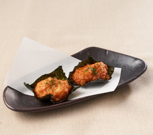 Fluffy deep-fried yam and mentaiko