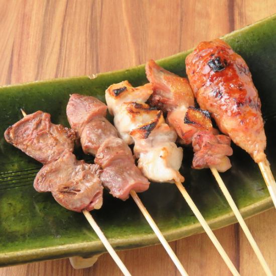 自慢の串焼き料理！心ゆくまでお愉しみください