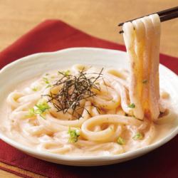 Rich creamy mentaiko udon