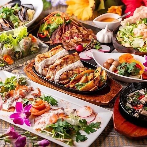 ■3H飲み放題付『寛ぎコース』十勝豚炭火焼・チキン南蛮・海鮮トロタク丼含む全8品5000円⇒4000円