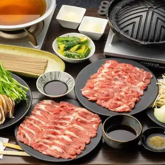 【人気No.1◆】プレミアム生ラムジンギスカンとラムしゃぶのコース(和風だし) 5,200円 (税込)