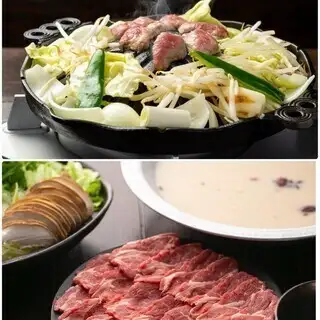 【北新地店限定メニュー◆】プレミアムラムジンギスカンとラム白湯薬膳鍋セット 6,200円 (税込)
