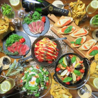 [Private plan] 4,000 yen with 8 types of LamP antipasti and 2.5 hours of all-you-can-drink★Recommended for wedding after-parties★