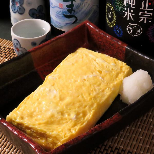 ふわふわ食感の当店自慢！だし巻き玉子！