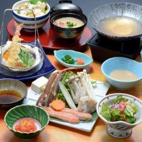 Popular Crab Gozen ~ Main dish is "Crab Shabu Hotpot for 1 person" ~ [8 dishes]