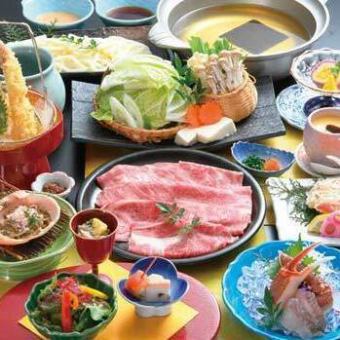 니가타 와규 샤브 회석【만요(반다이)】[10품]9680엔(부가세 포함)