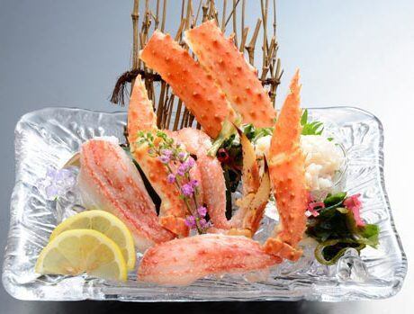 King crab sashimi