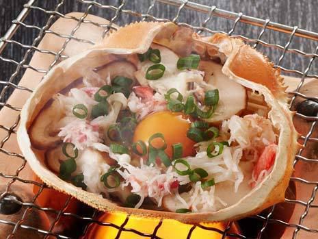 Grilled crab shell with miso
