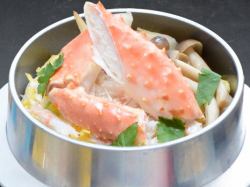 たらば蟹釜飯