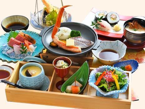 Crab and seafood steak set