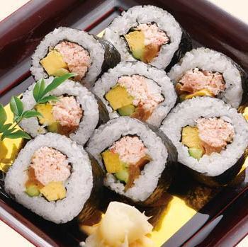 Crab thick roll sushi