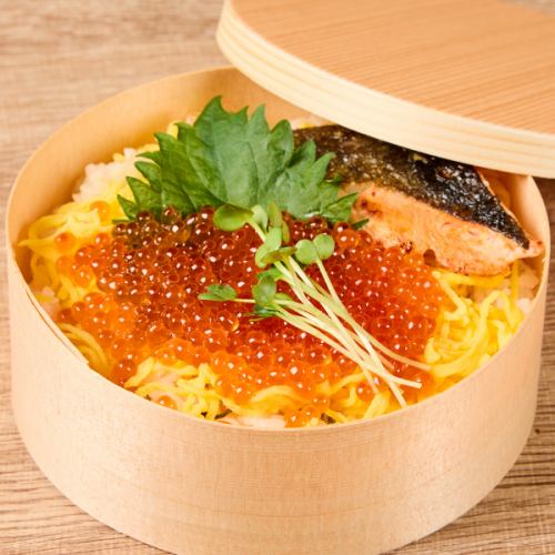 鮭といくらの親子わっぱ