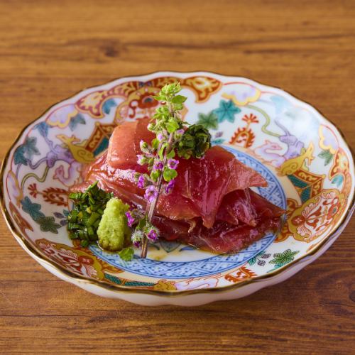 鮪のニラ醤油和え