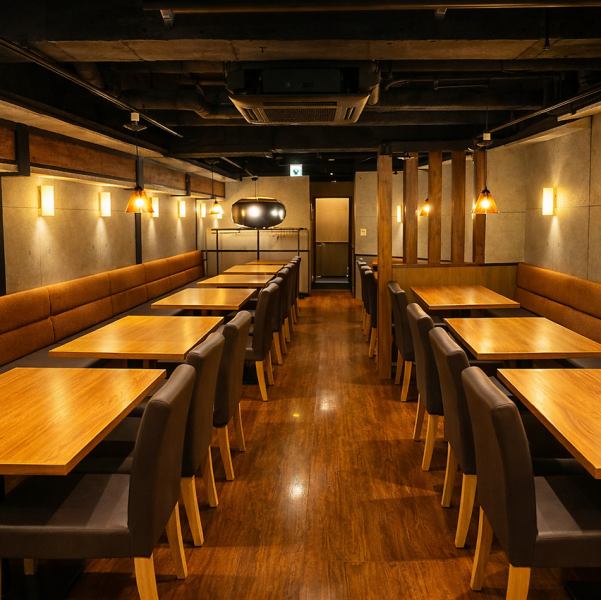 宴会・ご接待にぴったりの和の空間は趣きたっぷり！ゆったり広島の地獲れ食材をご堪能下さい!!2名様から最大60名様まで収容可能な宴会テーブル席で宴会や歓送迎会、様々なシーンに対応できる空間がございます。宴会・飲み会・女子会に◎