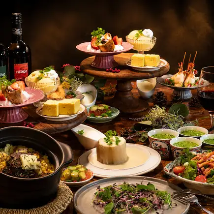 【プレミアム女子会】選べる土鍋ご飯と季節の甘味2種♪全9品☆3H飲放5,000円