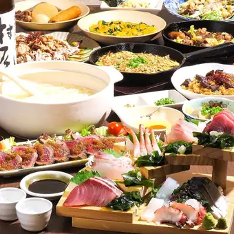 【2時間飲み放題付き《竹》コース】刺し盛りはもちろん定番メニューの詰合せ!