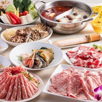 [豪華套餐] 肉類無限量、蔬菜、海鮮豐富的豪華套餐