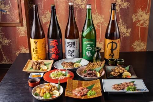 A wide selection of sake and shochu
