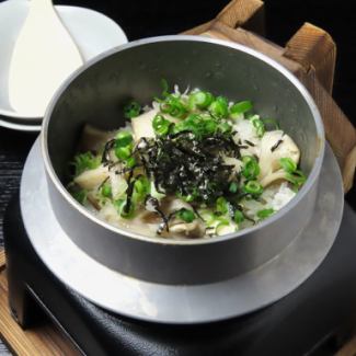 炙りカンパチと大葉の釜飯