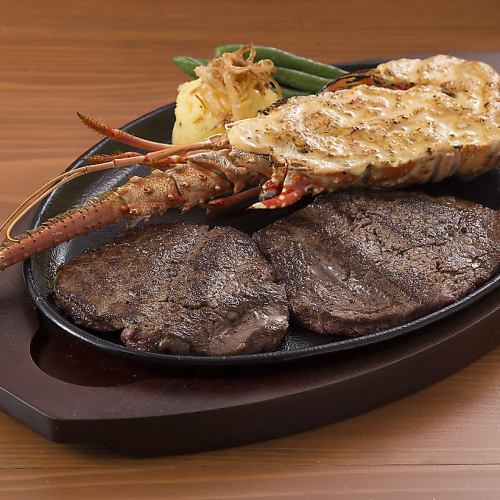 Lobster (half tail) + tenderloin steak (200g)