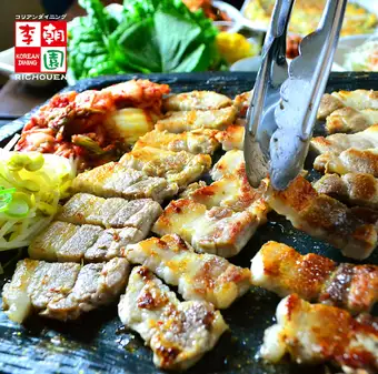【李朝園名物】サムギョプサルと韓国料理食べ放題コース<2h飲み放題付>4,500円(税込)