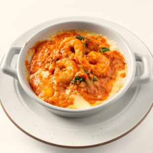 濃厚海老トマトクリームのリゾットドリア