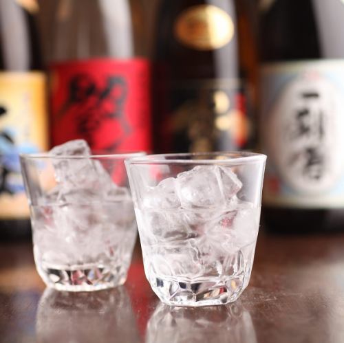 More than 50 types of rare shochu, including premium shochu!