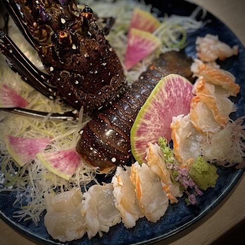 Lobster sashimi or tempura