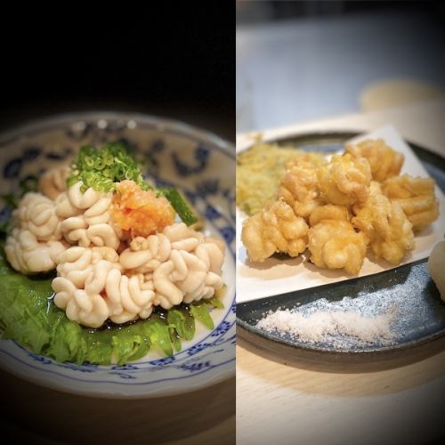 [Time has come] Whitefish milt with ponzu sauce or tempura