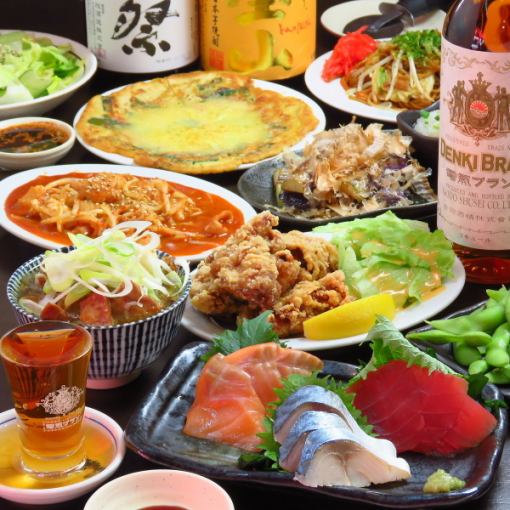 No. 2 in popularity! 10 dishes including the famous stew of beef tendon and offal + 2 hours of all-you-can-drink included [Luxury! Kaminarimon course] 4,400 yen (tax included)