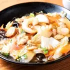 Fried noodles with mixed vegetable sauce / Fried noodles with mixed vegetable sauce