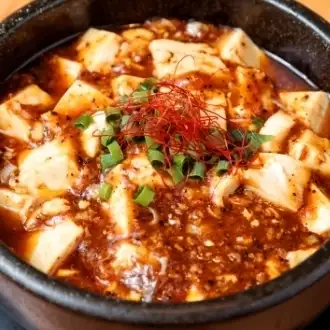 [Boiling hot!] Stone-grilled mapo tofu