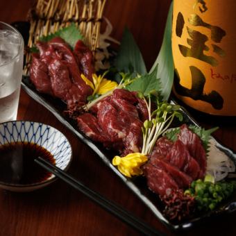 熊本直送馬刺し三点盛り