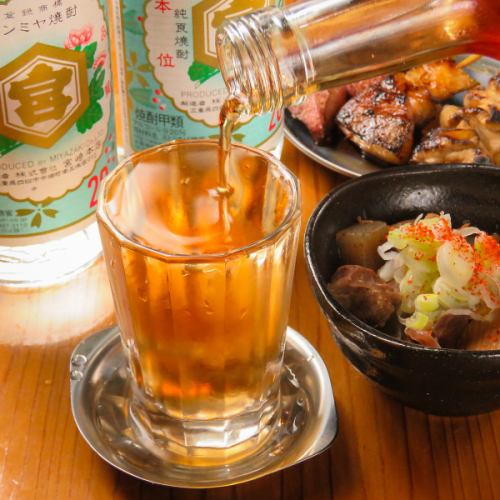 金宮焼酎梅割り！飲みすぎ注意のためお1人様3杯まで！