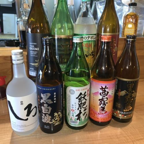 We are proud of our wide variety of shochu, from classics to brands.