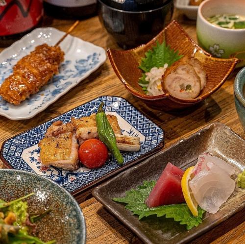 【90分時間飲み放題付】『月コース』穴子を使用した逸品や広島ならではの味覚を詰め込んだ全7品 5,000円
